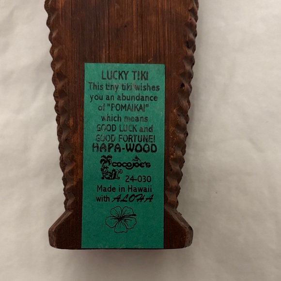 Carved Wooden Tiki Figurine - Hawaii - Picture 2 of 5